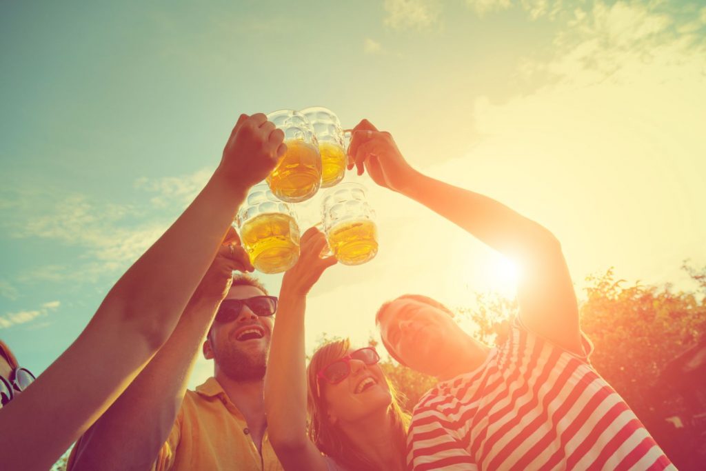 Ein Biertrinker...