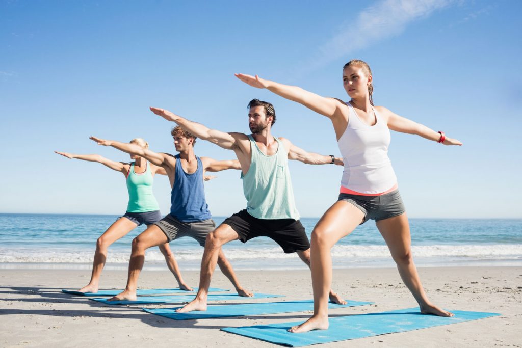 Yoga am Strand