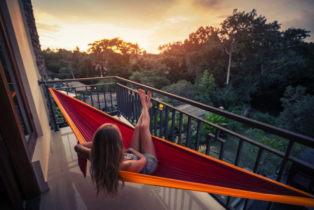 Selbst auf dem Balkon...