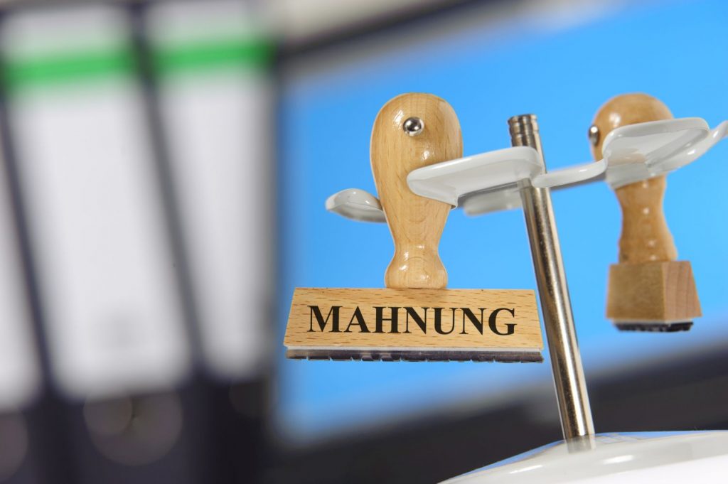 Ein Mahnbescheid...