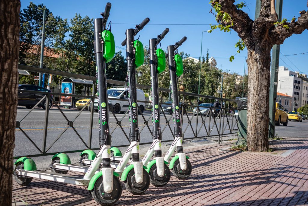 E-Scooter-Verleih in Athen.